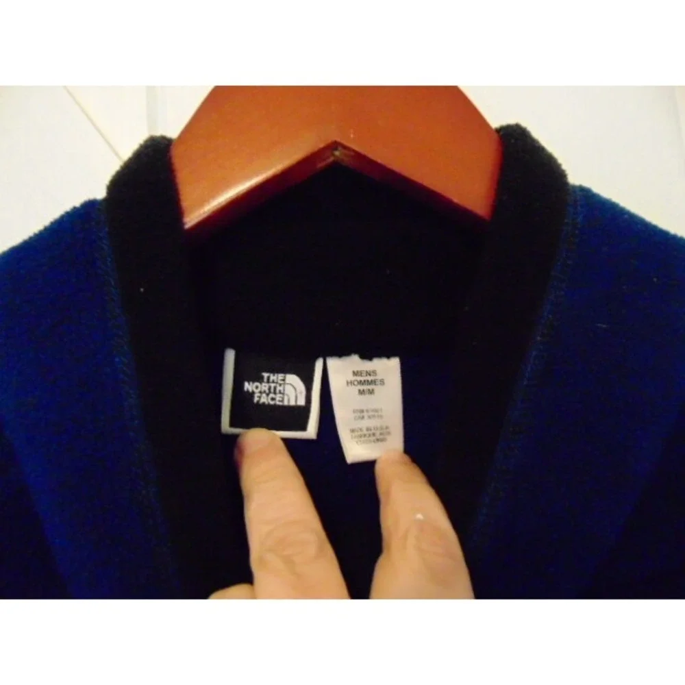 The North Face 1/2 Zip Blue Fleece Pullover Jacket‎ Men's Sz M Polartec